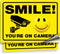 iSYFIX Smile You're on Camera Stickers for Business - 2 Pack 14x10 Inch - Self-Adhesive Vinyl, Laminated for UV Protection, Weather, Fade Resistan...