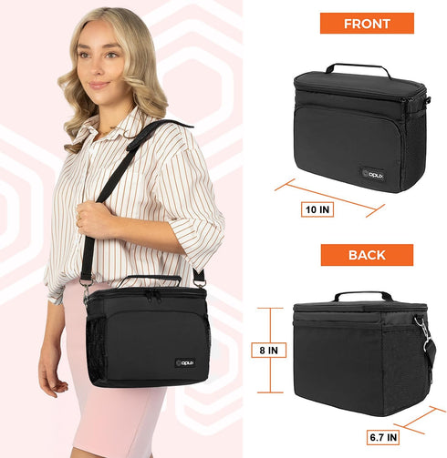 opux Insulated Lunch Bag for Men Women, Soft Lunch Box for Office Work School Picnic, Leakproof Lunch Cooler Bag with Shoulder Strap for Kid Adult...