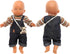 Miunana 13-16 Inch Baby Doll Dress with Bear Backpack Fit for 35-45 CM Baby Doll One-Piece Dress Baby Doll Bear Pajamas...