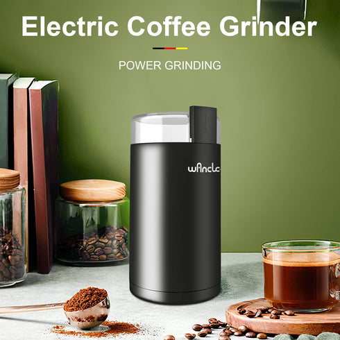 Coffee Grinder, Wancle Electric Coffee Grinder, Quiet Spice Grinder, One Touch Coffee Mill for Beans, Spices and More, with Clean Brush Black...