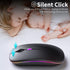 Wireless Bluetooth Mouse, Rechargeable LED Dual Mode Mouse (Bluetooth 5.2 and USB Receiver) Portable Silent Mouse,for Laptop/Desktop/Tablet(Black)...