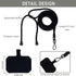 Phone Lanyard Cell Phone Neck Strap Crossbody with 3 Phone Tether Tabs Phone Patches, 2x Adjustable Thick Rope Lanyards Phone Holder Cell Phone La...