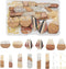 FASHEWELRY 24Pcs Gold Foil Resin Wood Earring Charms Teardrop Drop Rectangle Wooden Earring Blanks Geometry Boho Charms Wooden Earring Pieces for ...