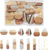 FASHEWELRY 24Pcs Gold Foil Resin Wood Earring Charms Teardrop Drop Rectangle Wooden Earring Blanks Geometry Boho Charms Wooden Earring Pieces for ...