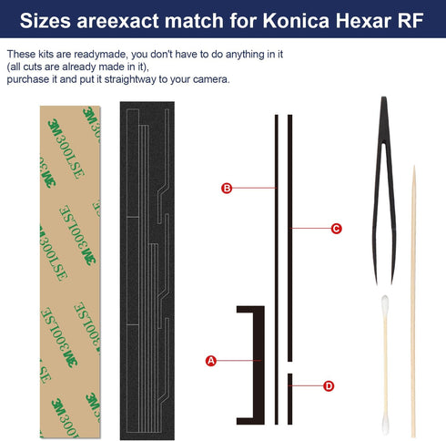 eTone Pre-Cut Light Seal Foam Sponge Kits Repair for Hexar RF Film Camera....