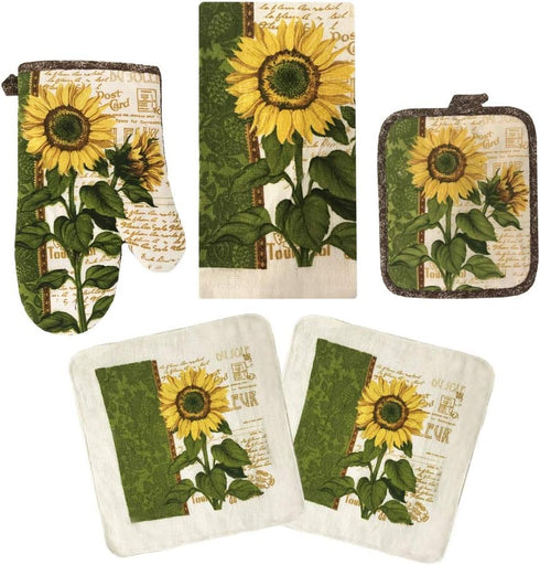 Oven Mitts and Pot Holders - Kitchen Towels and Dish Cloths Sets - Oven Mitts - Tea Towels - Dish Cloths Set