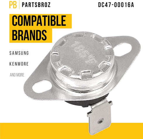 Dc47-00016a Thermal Fuse Samsung Dryer Model Dv218aew/xaa Dv40j3000ew/a2 Dv42h5200ep/a3 Dv42h5200ew/a3 Dv45h7000ew/a2 Dv210aew/xaa Dv219aew/xaa Dv220aew/xaa Dv365etbgwr/a3 Dv419aew/xaa Dv42h5000ew/a3