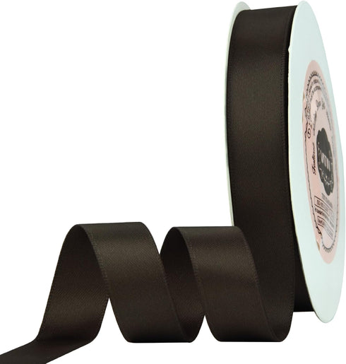 VATIN Double Face Dark Olive Satin Ribbon 5/8" Continuous 25 Yards,Dark Olive Polyester Fabric Ribbon use for Bows Bouquet, Gift Wrapping, Floral ...