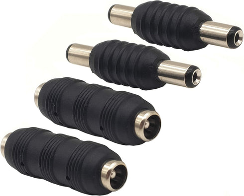 5.5mm X 2.1mm DC Power Adapter, (2 Pairs) DC Power 5.5mm x 2.1mm Female to Female Coupler, Male to Male Coupler LED/CCTV Camera...