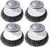 Stainless Steel Wool Scrubber with Handle, Heavy Duty Dish Scrubber, Steel Brush for Cleaning Pots, Pans, Grills, Sink (4 Pack)...