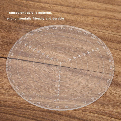7.87" Round Center Finder Compass Transparent Acrylic Wood Turning Tool Lathe Parts Accessories for Locating Center Woodworking Measure...