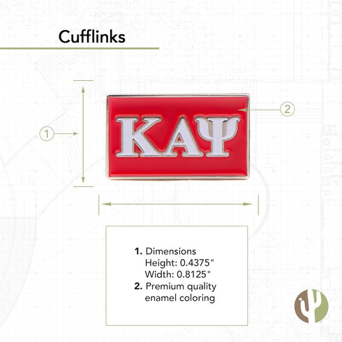Desert Cactus Kappa Alpha Psi Fraternity Letter Cufflinks Greek Formal Wear Nupe...