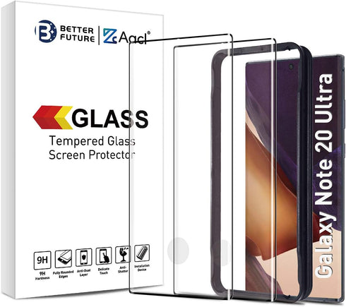 AACL [2 Pack Screen Protector for Samsung Galaxy Note 20 Ultra 5G,6.9 Inch,Curved Tempered Glass,Compatible with Ultrasonic Fingerprint Scanner...