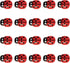 20-Piece Set: Seven-Spot Ladybug Décor - Wooden Handcrafted Simulation Beetle Garden with Realistic Ladybug Insect Miniature Sample Model - Yard, ...