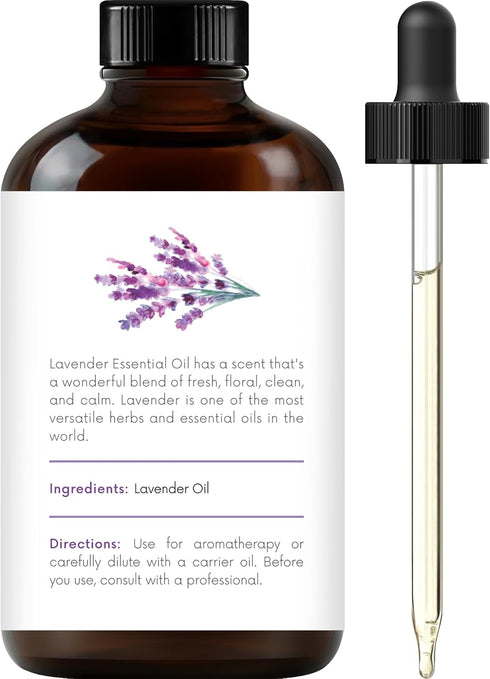 Handcraft Blends Lavender Essential Oil – Huge 4 Fl Oz – 100% Pure and Natural – Premium Grade Essential Oil for Diffuser and Aromatherapy, Skin, ...