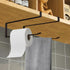 Paper Towel Holder Under Cabinet, Tissue Storage Rack Dispenser Kitchen Cling Film Shelf Free Punch Sliding Wall Mount Roll Hanger Organizer for U...