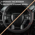 GIANT PANDA Steering Wheel Cover for Ford F150 F250 F350 Expedition - Black+Red Trim...