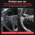 Car Steering Wheel Cover, PU Leather Steering Wheel Protector, Non-Slip Elastic Stretch Breathable, Auto Interior Covering Accessories, Universal ...