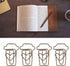 50 Pcs Paper Clips, Cute Coffee Cup Shape Paper Clips Tiny Paper Clips Portable Mini Metal Bookmark Clips Brown Funny Paper Clips...
