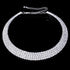 Kucheed Rhinestone Choker Necklaces,4 Row Silver Diamond Necklace,Sparkly Crystal Tennis Necklace Chain Jewerly,Fashion Bridesmaid Bridal Wedding ...