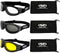 Global Vision Eliminator Motorcycle Dirt Bike Padded Airsoft Cycling Goggles Dust Storm Burning Man 3 Pair Clear Smoke & Yellow...