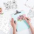 Realistic Magnolia Flower Stamps and Die and Layering Coloring Stencil Bundle for Card Making Album Arts Crafts Supplies...