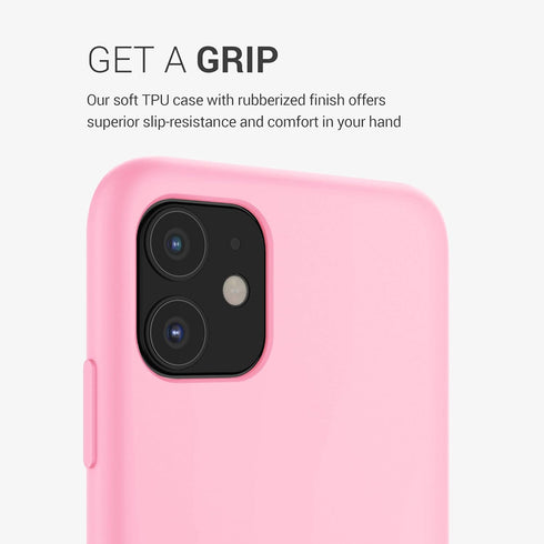 kwmobile Case Compatible with Apple iPhone 11 Case - TPU Silicone Phone Cover with Soft Finish - Light Pink...