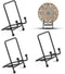 Plate Stand 3 Pack Display Stand Metal Book Holder Stand Black Picture Holder Stand Small Plate Stand Metal Frame Plate Display Stand for Picture ...