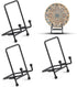 Plate Stand 3 Pack Display Stand Metal Book Holder Stand Black Picture Holder Stand Small Plate Stand Metal Frame Plate Display Stand for Picture ...