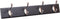 BIRDROCK HOME Oval Hook Coat and Hat Rack | 4 Hooks | Wall Mount | Black Finish | Satin Nickel Hooks...