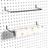 Paper Towel Holder for Pegboard, Extendable, Fit Any Standard Pegboard, 2 Packs, Black...