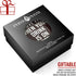 Clever & Funny Coasters for Drinks Absorbent with Box Holder - 6 Piece Ceramic Black Marble Coaster Set - Man Cave Decor...