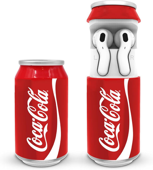 Gabba Goods Coca-Cola Can Shape Charging Case Wireless Bluetooth Earbuds with Voice Assistant Compatible, Built-In Mic, 9H Playtime, HD Stereo Sou...
