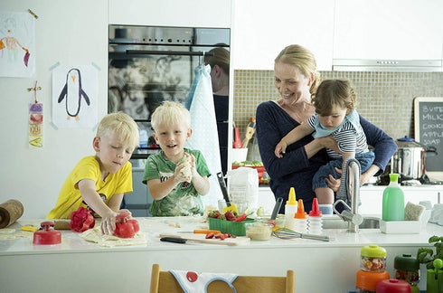 Kuhn Rikon "Kinder kitchen" Knife Set (Set of 2), Black/Orange...
