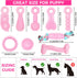 Puppy Toys, 9 Pack Puppy Chew Toys for Teething, Cute Pink Small Dog Toys, Puppy Teething Toys for Puppies, Soft Durable Interactive Dog Chew Toys...