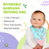 Reversible Baby Teething Bibs - Attached Pink Heart Teether - Boho Antler - Set of 2...