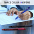 12 Pack Gel Ink Pens, 0.5mm Retractable Ballpoint Pens(Black/Blue/Red), Fine Point Smooth Pens with Soft Grip, Office Pens School Supplies for Wri...