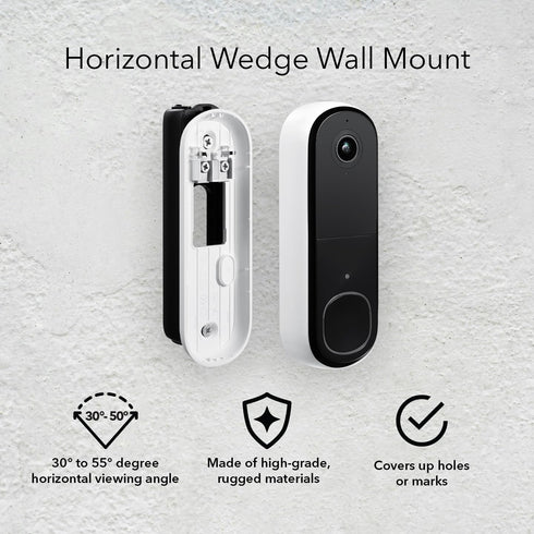 Wasserstein 35° to 55° Horizontal Wedge Wall Mount Compatible with Arlo Wireless Video Doorbell (2nd Gen) & Essential Video Doorbell Wire-Free...