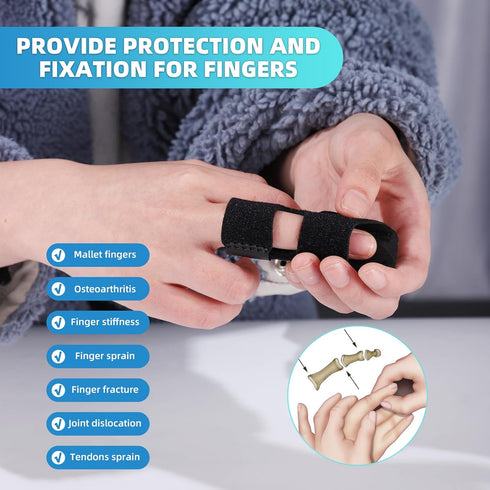 Finger Splint, Trigger Finger Splint Finger Braces Joint Stabilizer, Universal Finger Straightener for Arthritis Pain and Support - Sprain Relief ...