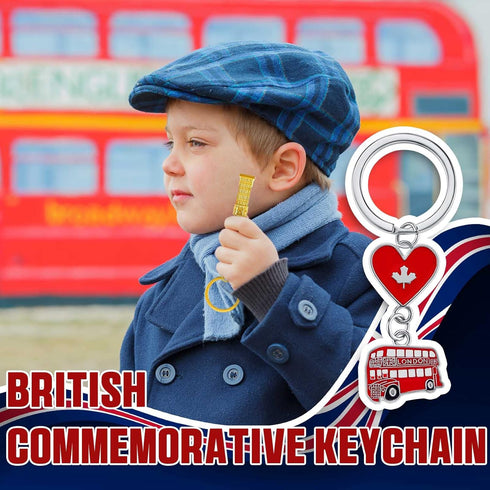 Henoyso 12 Pack London Souvenir Keychains UK Flag Keyrings for British Christmas Gifts Party Decorations, Multi Styles...