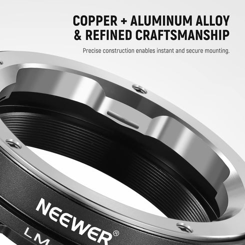 NEEWER Lens Mount Adapter Manual Focus Ring Compatible with Leica M Mount Lens to Sony E Mount Camera, Compatible with Sony A1 A9 A7 A7C A7R A7S A...