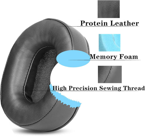 1 Pair Ear Pads Cushion Pillow Compatible with Pioneer SE-MS7BT MS9BN MS5T Headsets Replacement Earmuffs Cups (Leather)...