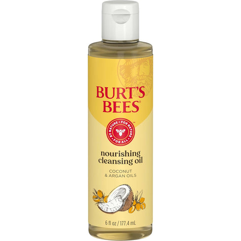 Burt's Bees Nourishing Cleansing Oil With Coconut and Argan Oils, Cleansing Face Oil for Normal to Dry Skin, 100 Percent Natural Origin Skin Care,...