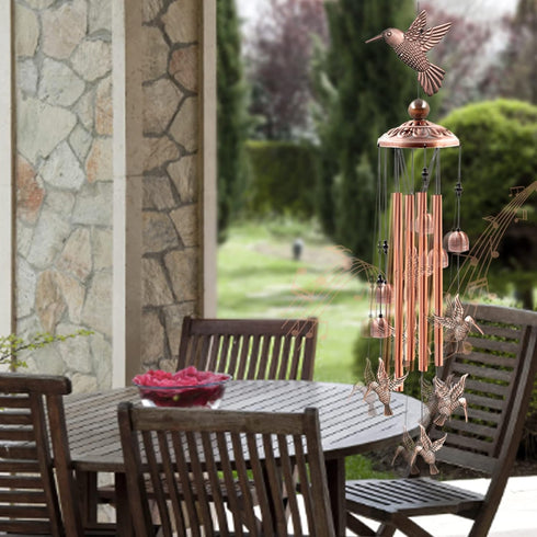 Wind Chimes Outdoor Clearance, Ukulork Aluminum Tube Windchime with S Hook,Patio Garden Decor, Housewarming Gift. (Hummingbird)...