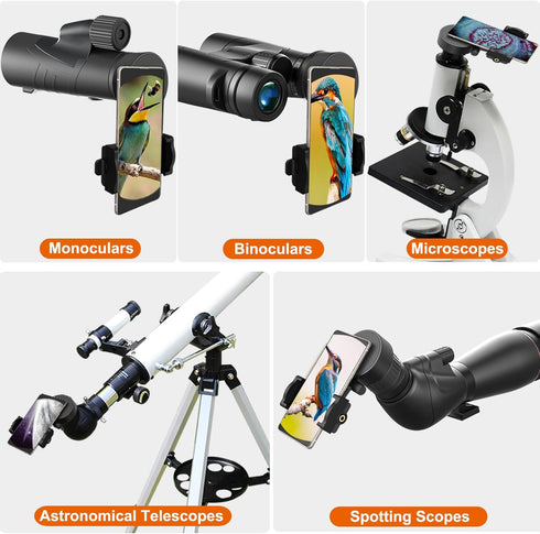 Eyeskey Universal Phone Adapter - Capture Stunning Moments with Your Smartphone through Binoculars, Monoculars, Scopes, Telescopes, and Microscope...