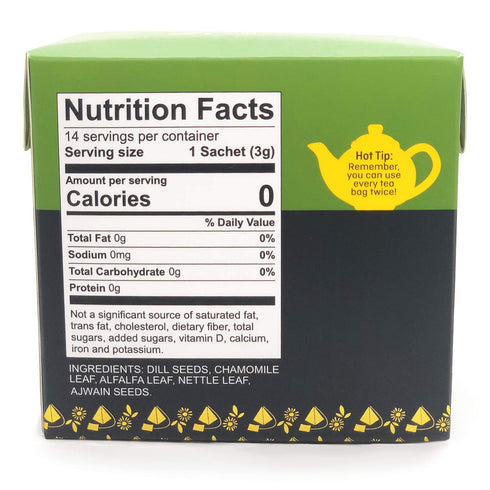 Mrs. Patel's Lactation Tea, Herbal Blend, Mild & Soothing, For Breastfeeding and Pumping Moms, Drink Iced or Hot, Caffeine Free, Gluten Free, Dair...