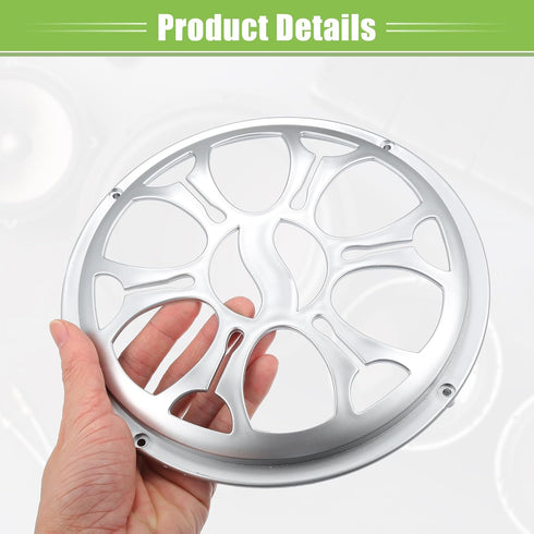 ACROPIX Universal 8" Car Speaker Grills Cover Round 8 Inch Audio Speaker Subwoofer Guard Protector Case with Mounting Screws ABS Silver Tone - Pac...
