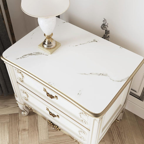 White Contact Paper Peel and Stick Countertops Modern Marble Wallpaper Self Adhesive Contact Paper for Countertops Waterproof Renter Friendly Remo...