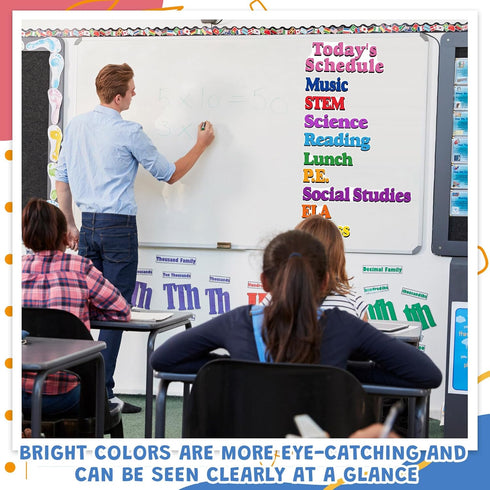 16 Pcs Classroom Schedule Magnets Reusable Today's Schedules Magnetic Course Labels with Dry Erase Blank Magnetic Labels for Bulletin Board Whiteb...