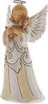 Enesco Jim Shore Heartwood Creek White Woodland Farmhouse Angel with Dog Figurine, 5.2 Inch, Multicolor...
